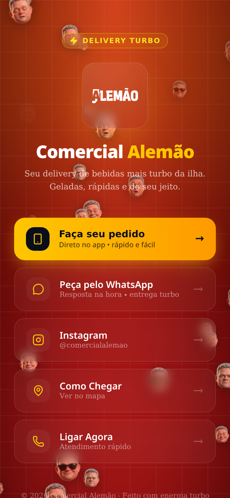Prévia mobile do site Comercial Alemão